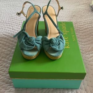 Kate Spade Janae Cork Espadrille Sandals, chambray